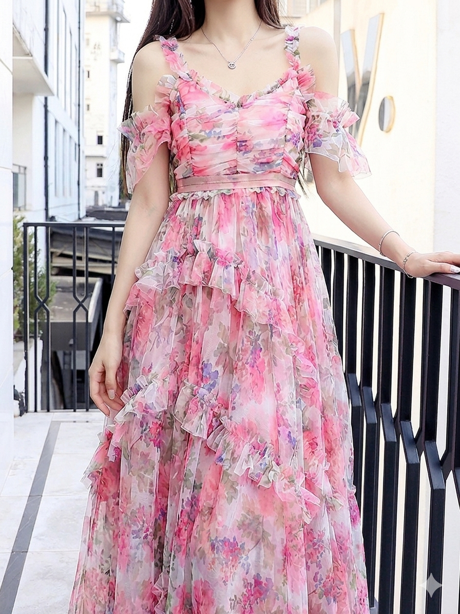 Summer Long Female Suspender Dress Seaside Beach Dress